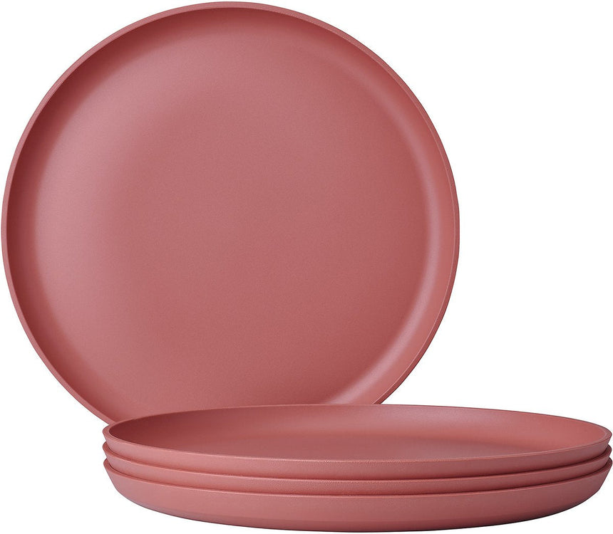 Mepal plat bord silueta - 4 stuks - dinerborden - vivid mauve