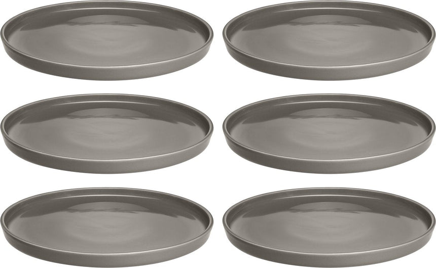 Leonardo roma plate 22cm taupe - set 6