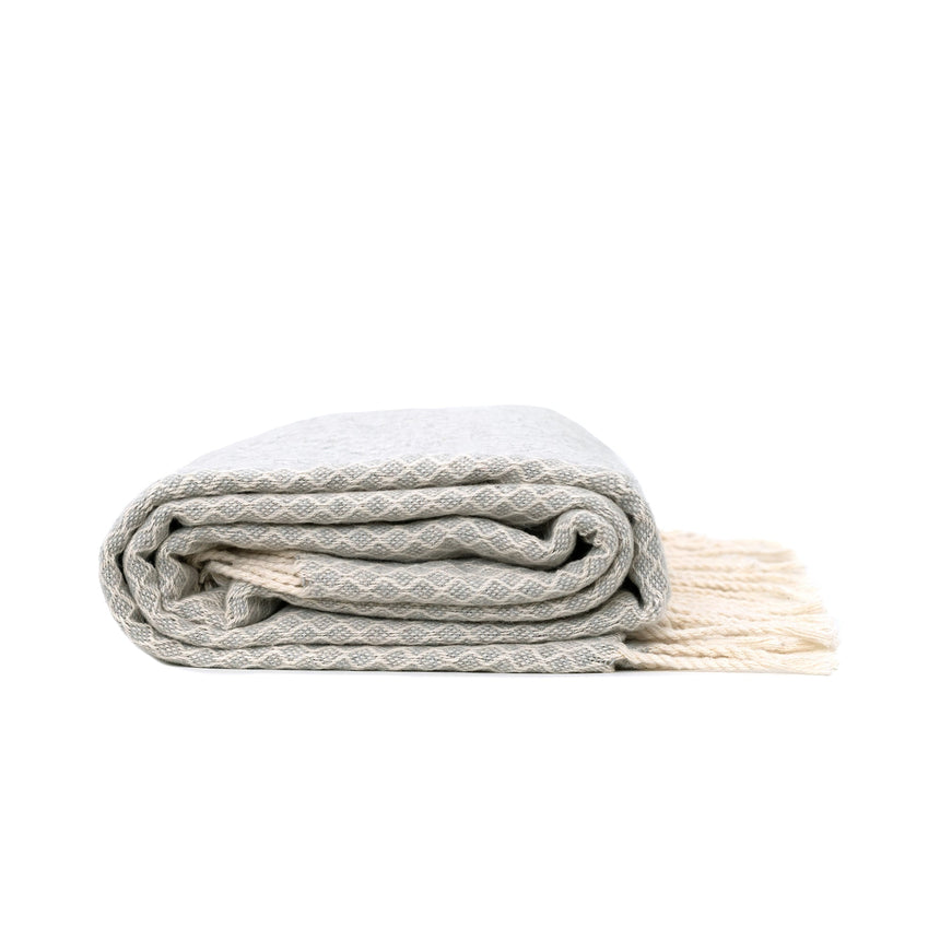 Coast Fringed Throw, 130 x 170 cm, Grey