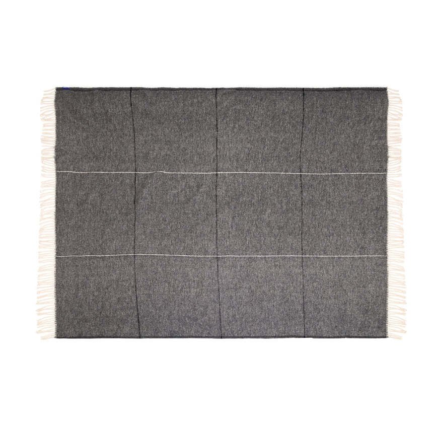 Marsh Fringed Throw, 130 x 170 cm, Dark Grey