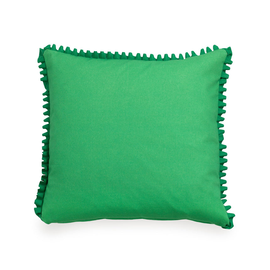 Color Pop Ruffled Cotton Cushion Cover, 50 x 50 cm
