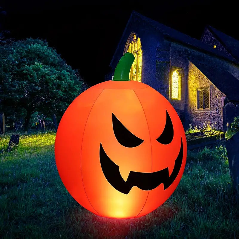 Light-Up Inflatable Pumpkin with Remote, 58.5 cm