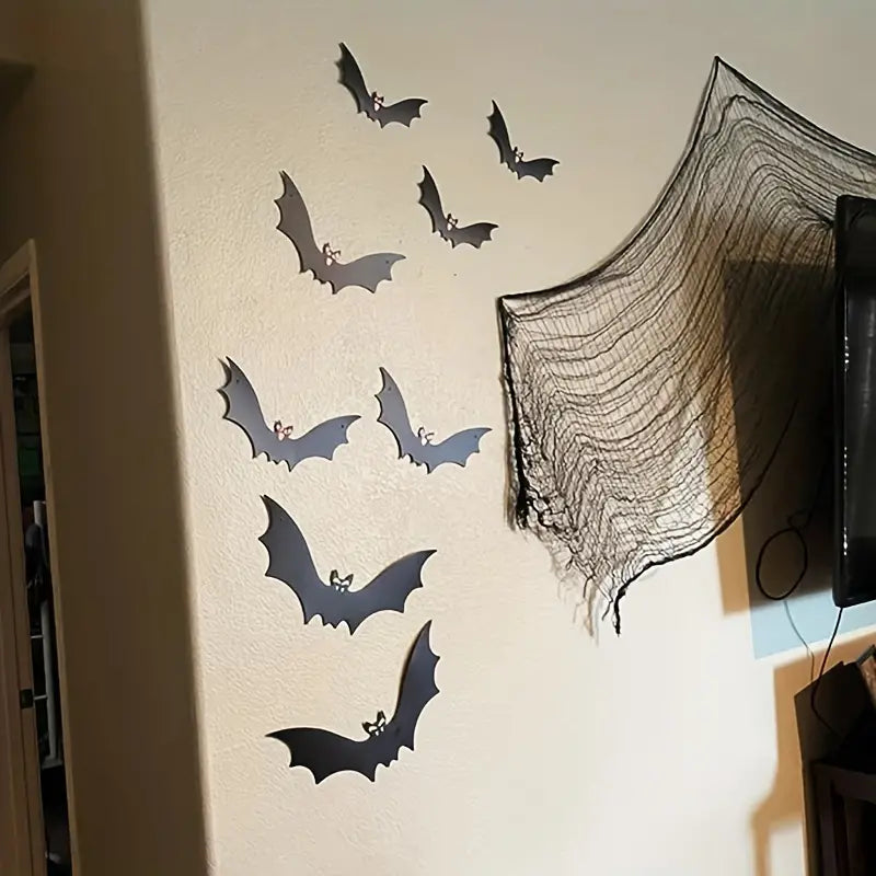 Hanging Halloween Bats, 18 Pieces