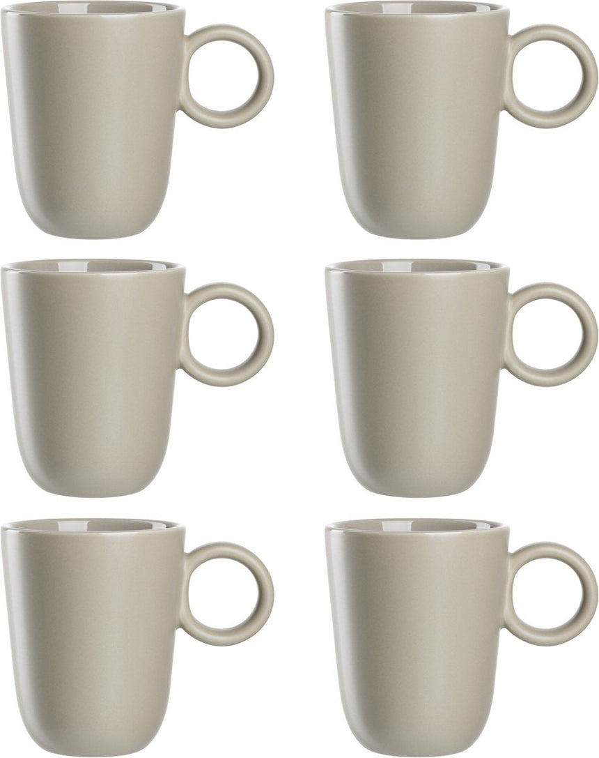 Leonardo roma mug 400ml beige - set 6