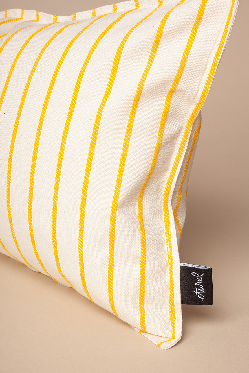 Cushion Cover Chain Pattern Yellow – 30 × 50 cm