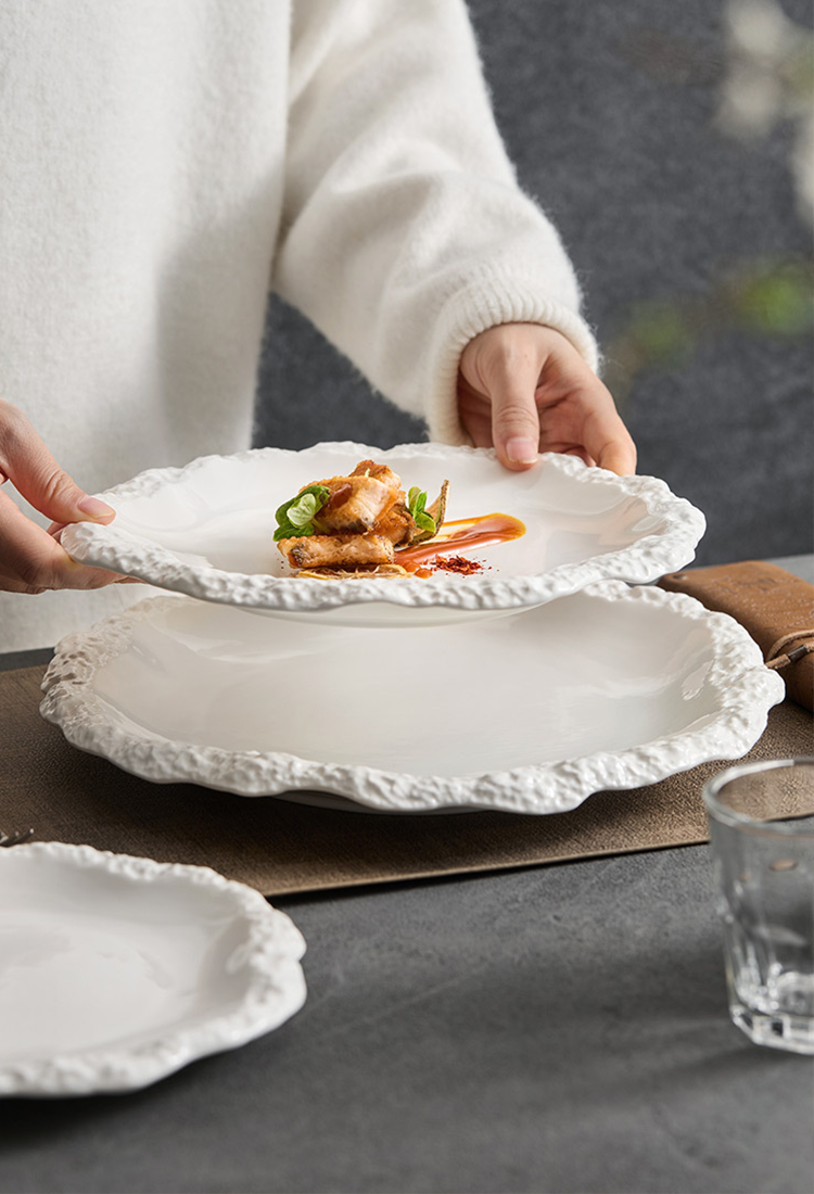 Rock Edge Matte Ceramic Plate