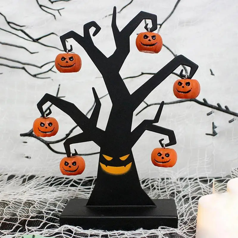 Iron Pumpkin Tree Figure, 16 cm