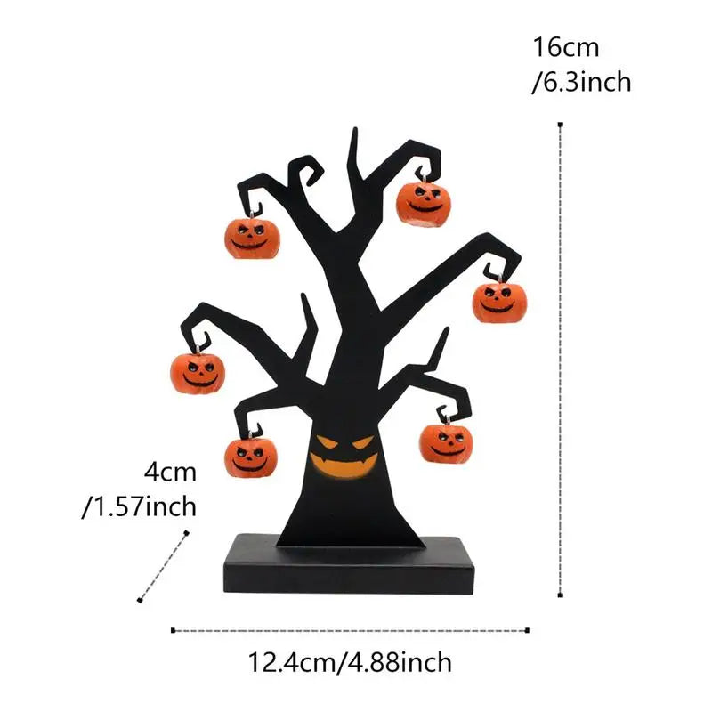 Iron Pumpkin Tree Figure, 16 cm