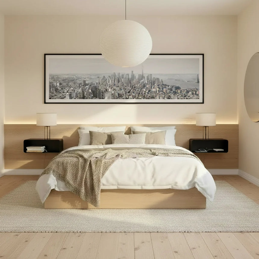 Wall-Mounted Bedside Table COMO – Floating Metal Nightstand