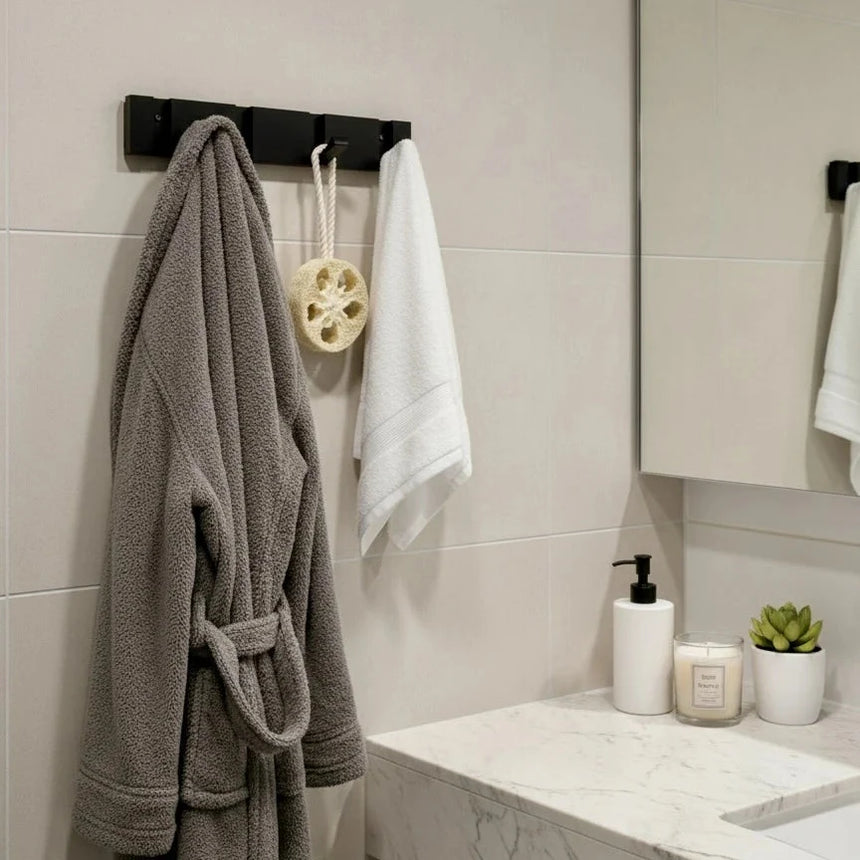 Wall Coat Rack Palermo, Black Metal