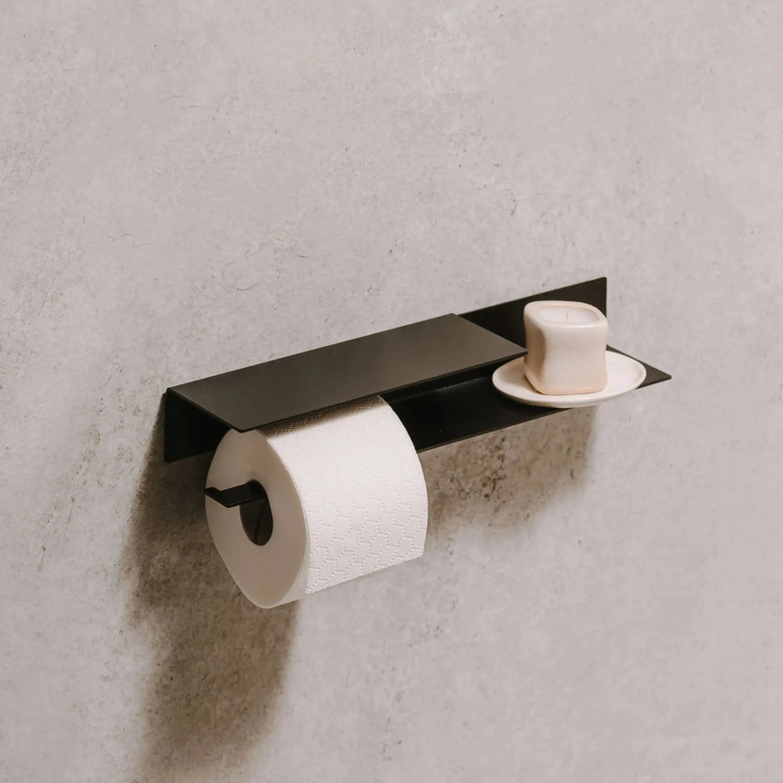 Toilet Roll Holder Berno with Shelf
