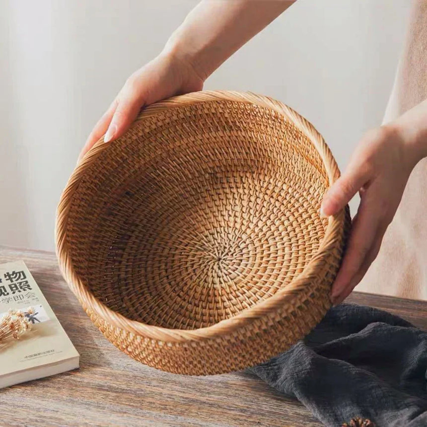 Rattan Storage Baskets, 3 Sizes, Brown