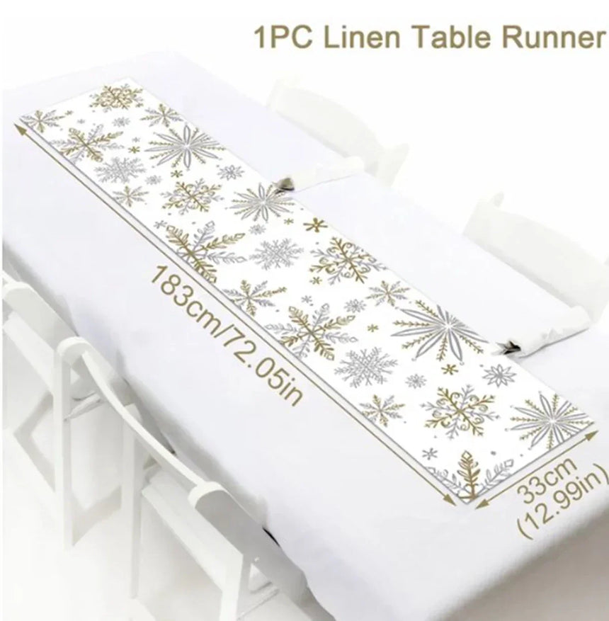 Merry Christmas Table Runner - Festive Season Decoration-1