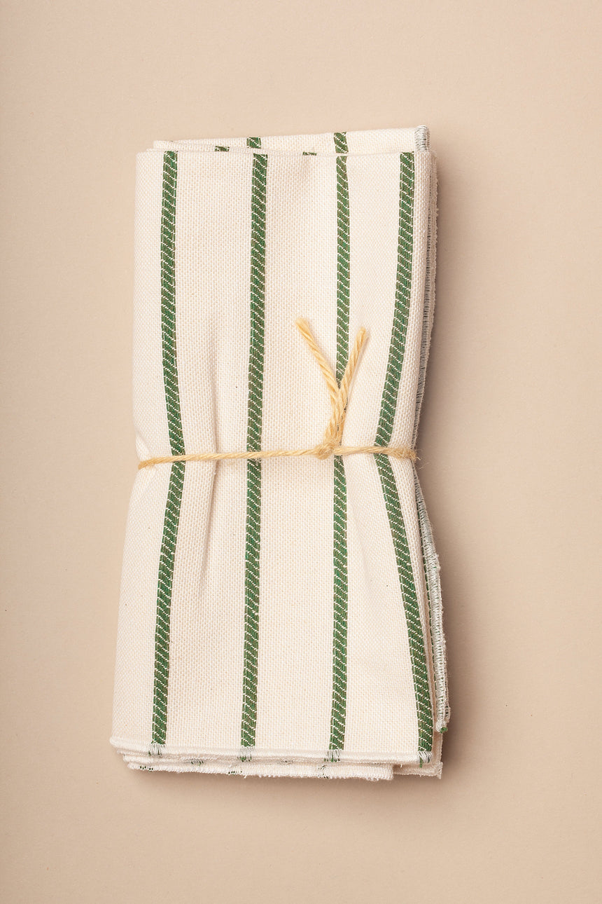 Napkins Chain Green, Set of 2