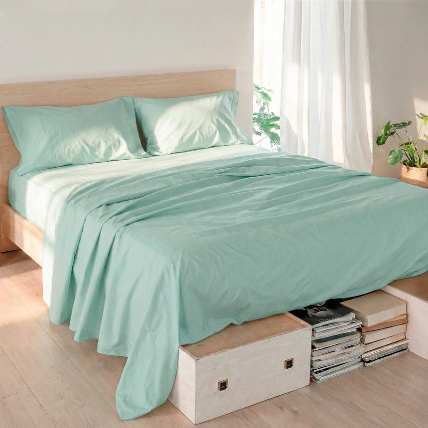 Mint Basic cotton flat sheet