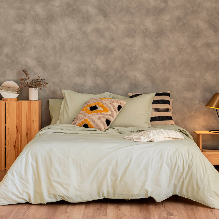 Basic Cotton Duvet Cover, Clay Beige