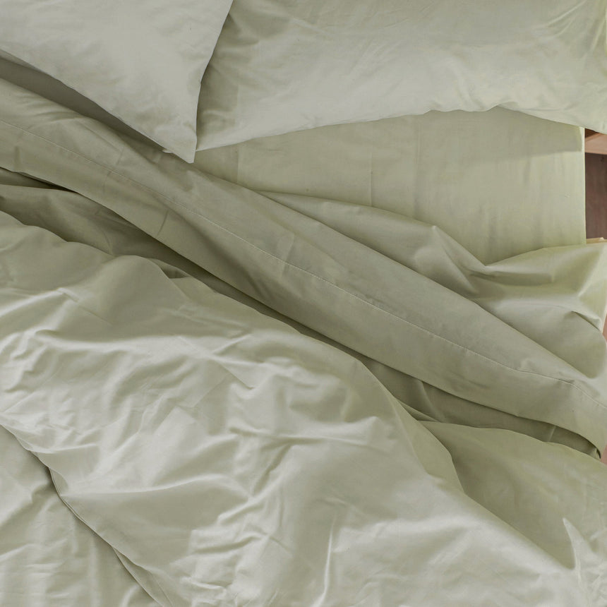 Basic Cotton Fitted Sheet, Clay Beige