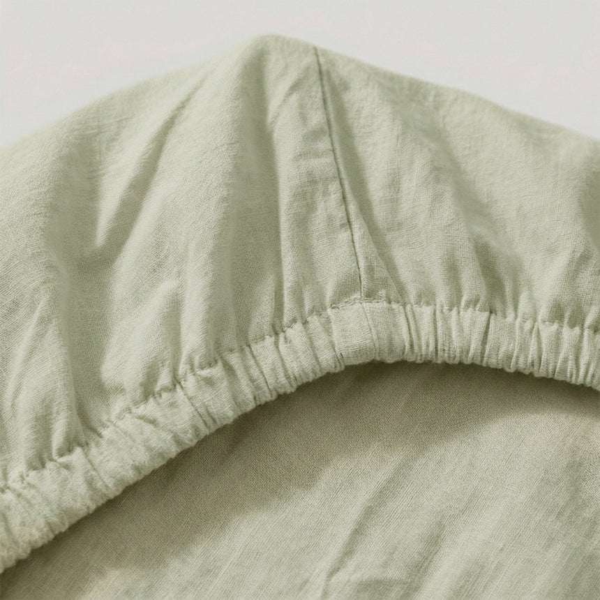 Basic Cotton Fitted Sheet, Clay Beige