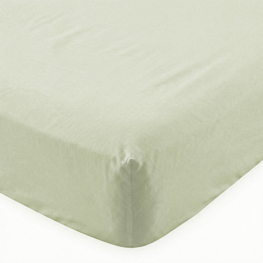 Clay Beige Basic cotton fitted sheet