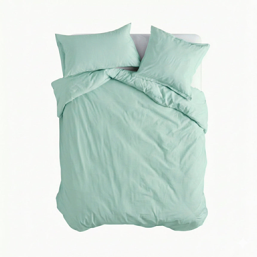 Basic Cotton Duvet Cover, Mint