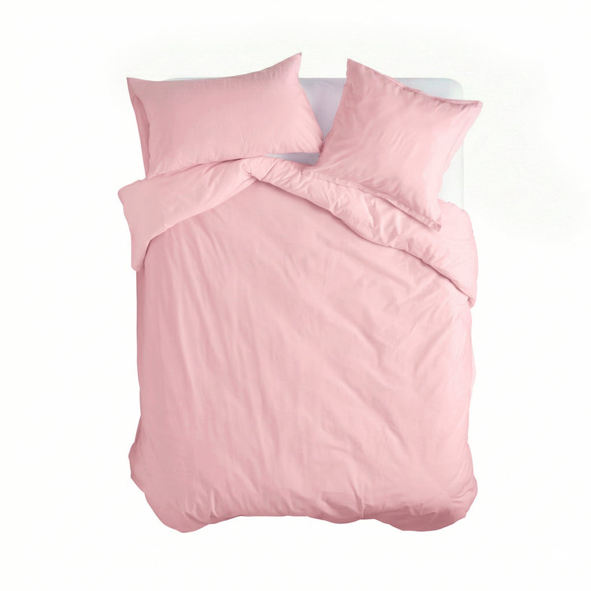 Basic Cotton Duvet Cover, Pale Pink