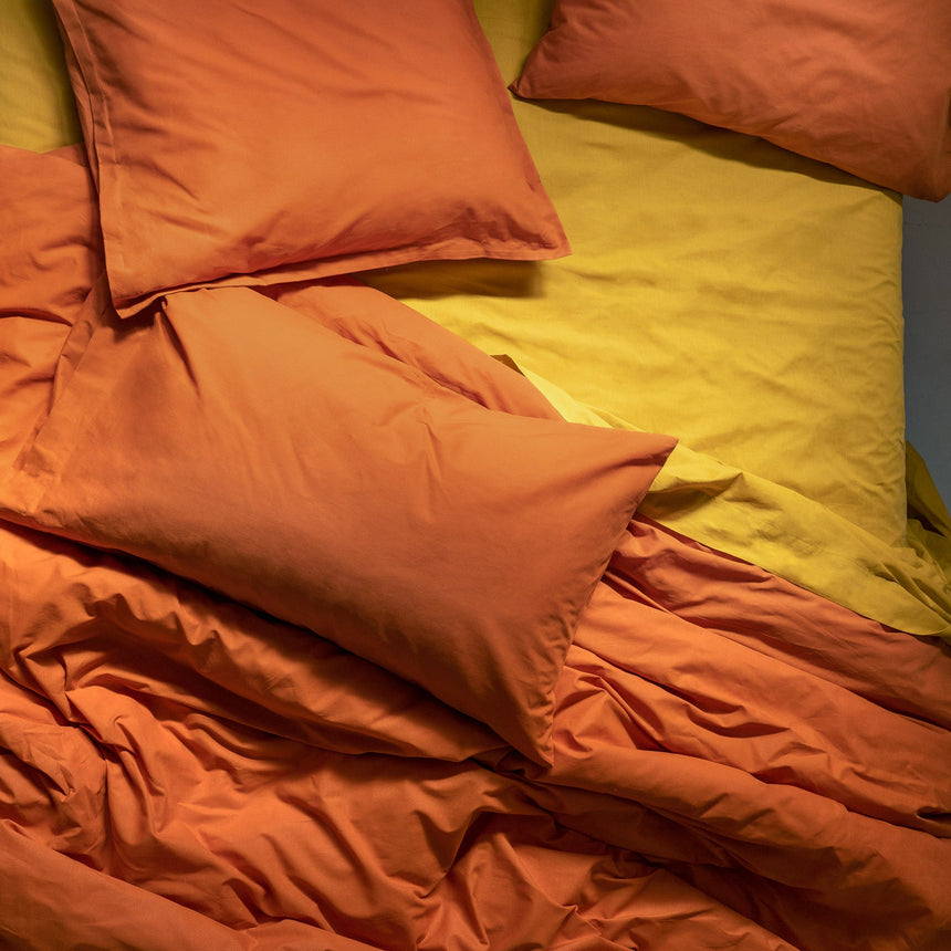 Basic Cotton Duvet Cover, Terracotta
