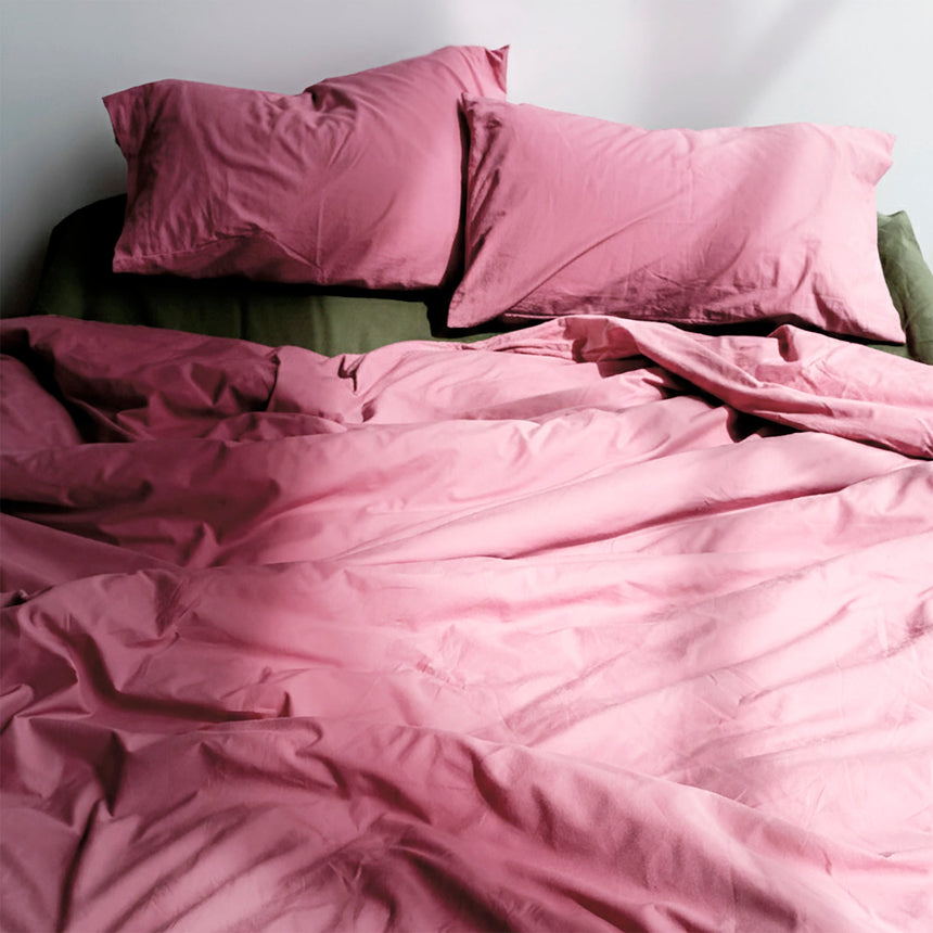 Basic Cotton Pillowcase, Magenta