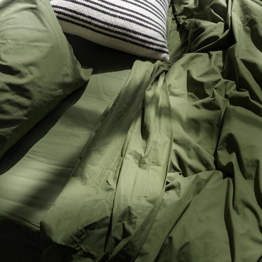 Duvet Cover Basic Olive Green