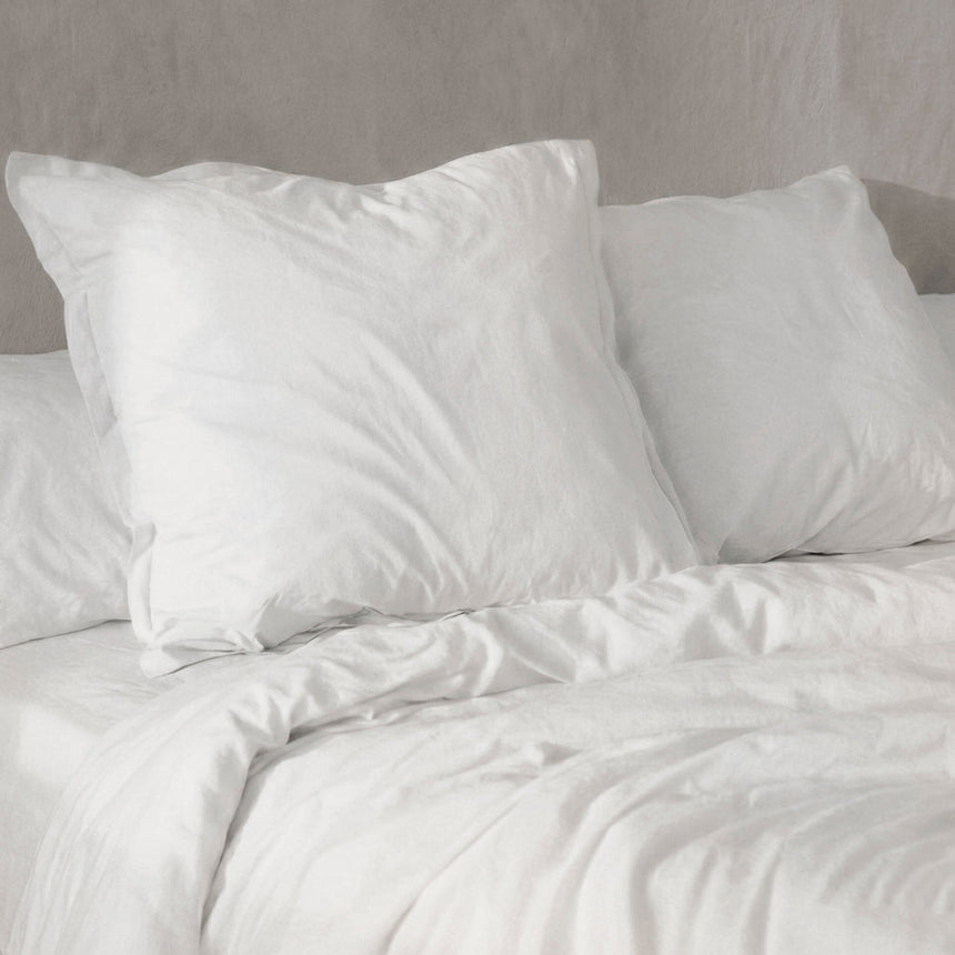 Basic Percale Cotton Pillowcase, White