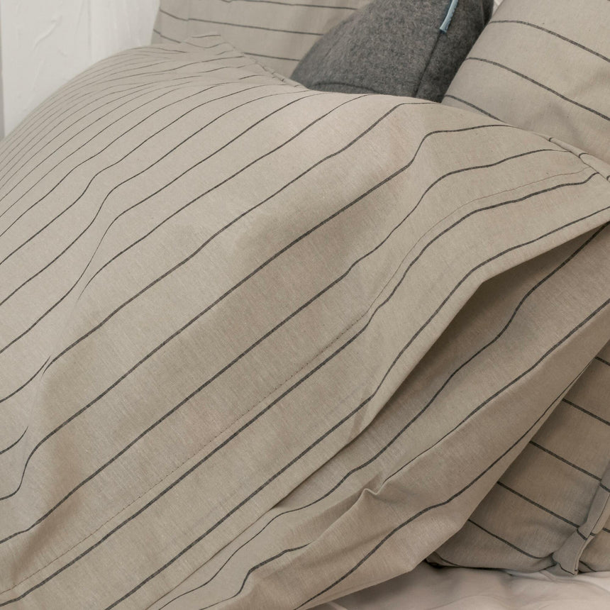 Oxford Jacquard Pillowcase, Beige