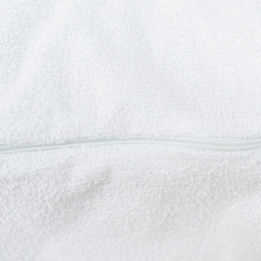 Waterproof Cotton Terry Pillow Protector, White
