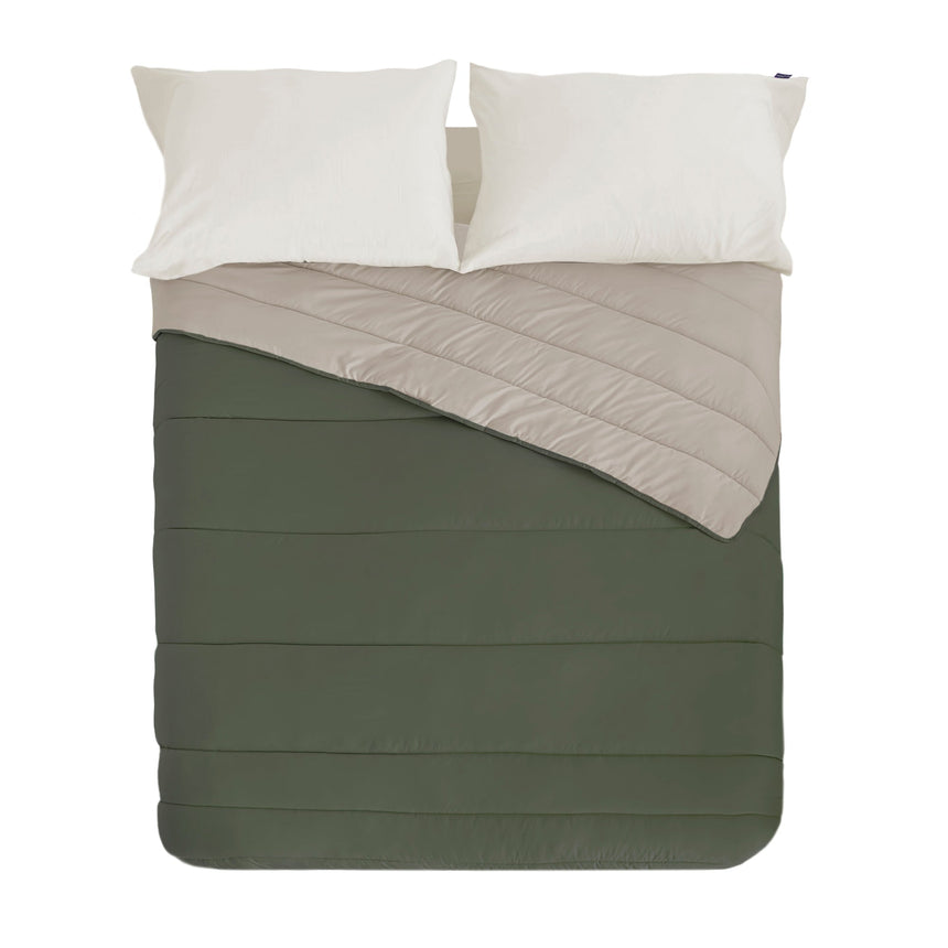 Basic Reversible Comforter, 300 g, Olive Green