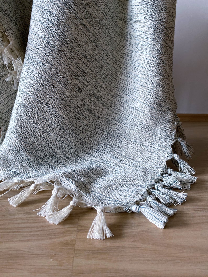Şirince Handwoven Cotton Blanket, 240 x 200 cm