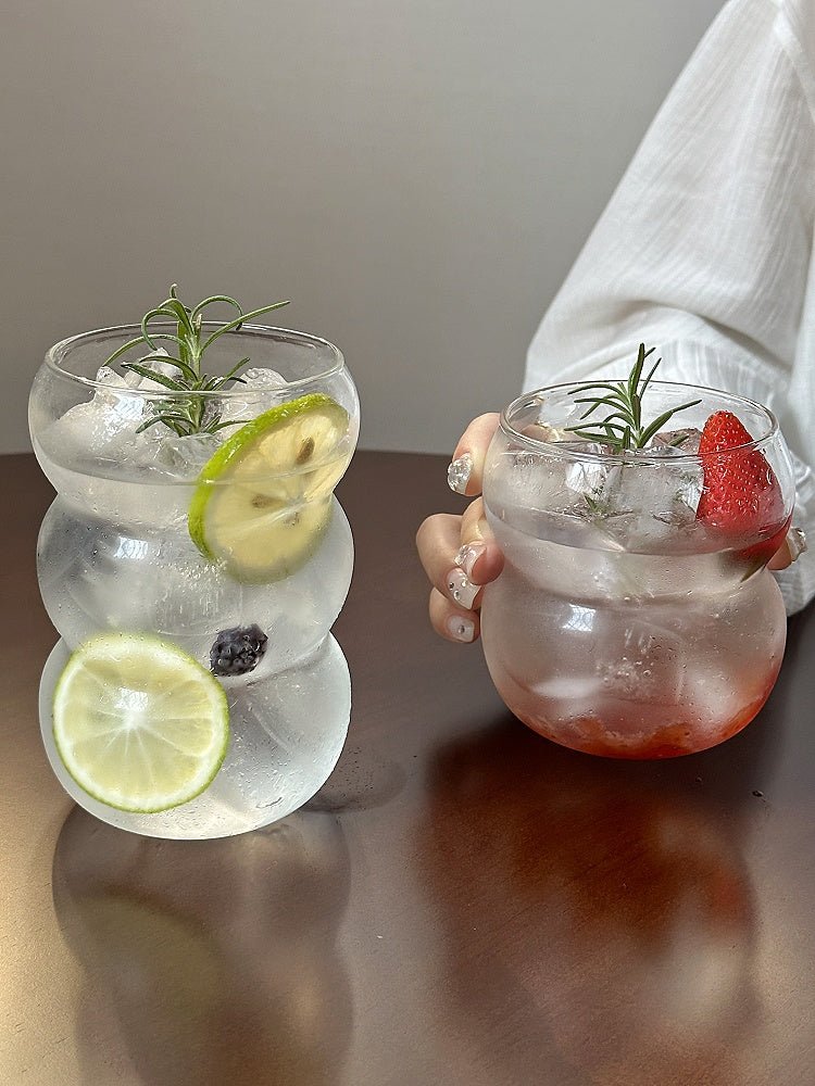 Stacked Bubble Glass Tumbler