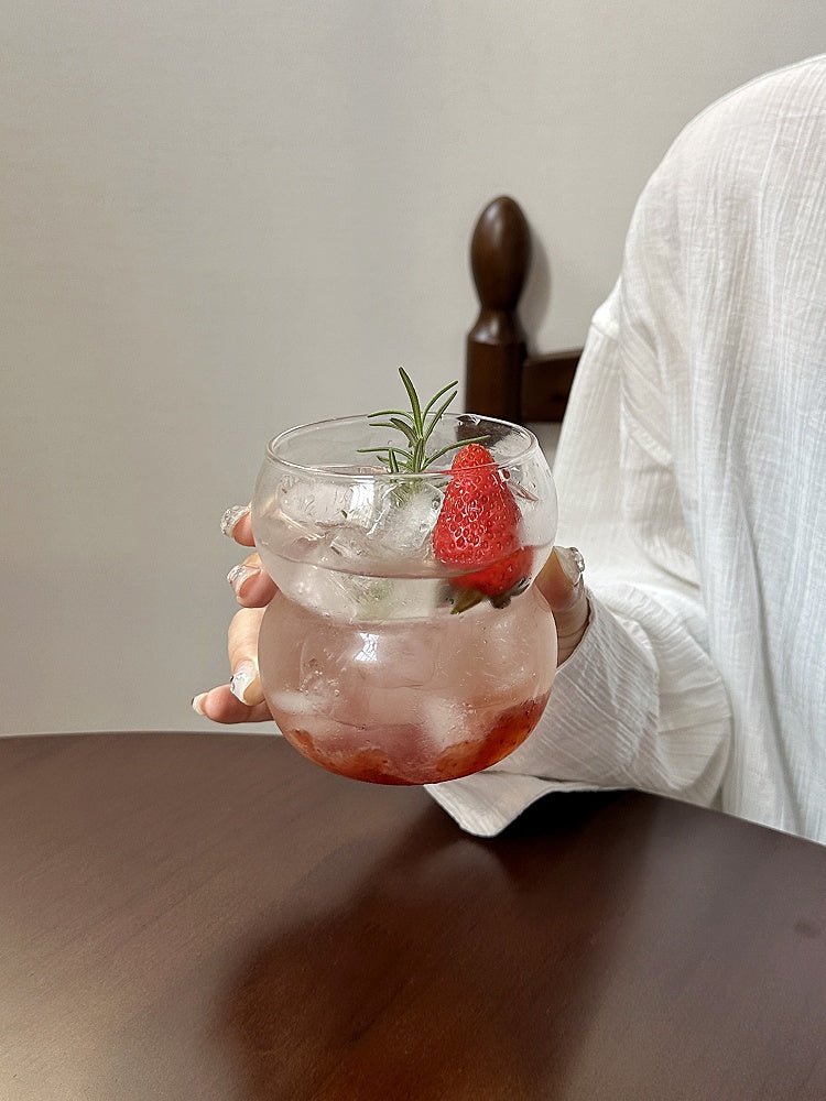 Stacked Bubble Glass Tumbler