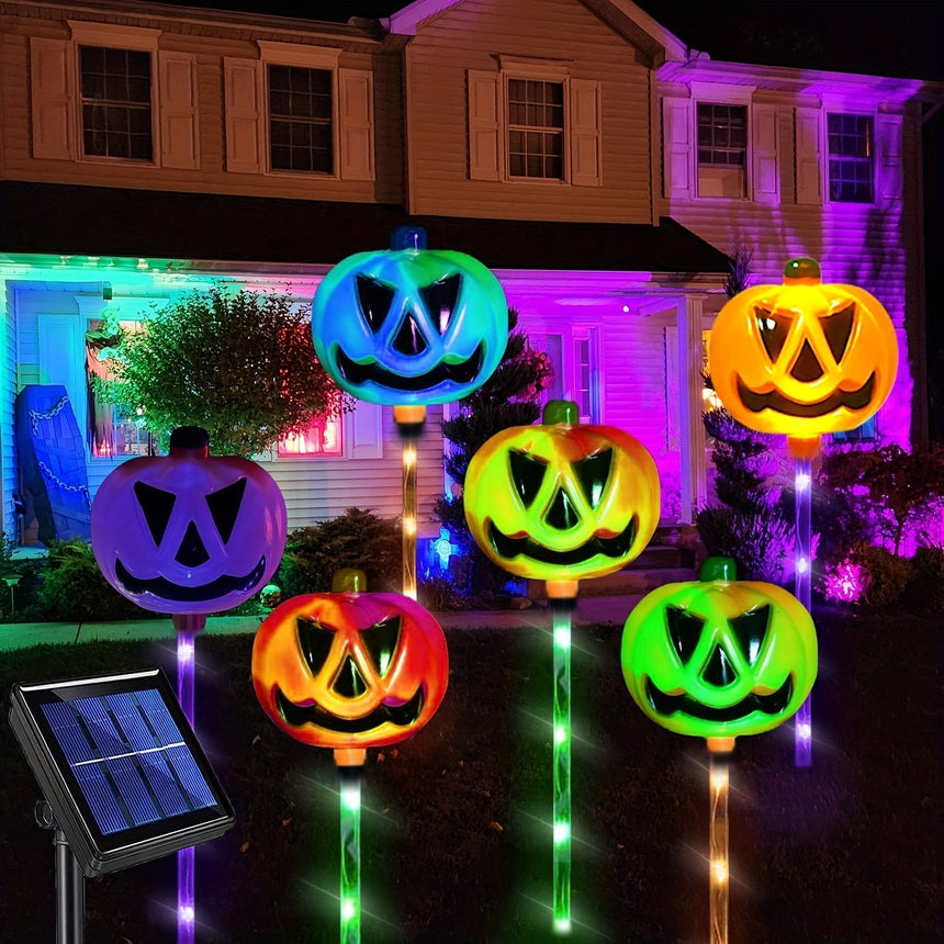 Solar Pumpkin Garden Lights, 6 Lights
