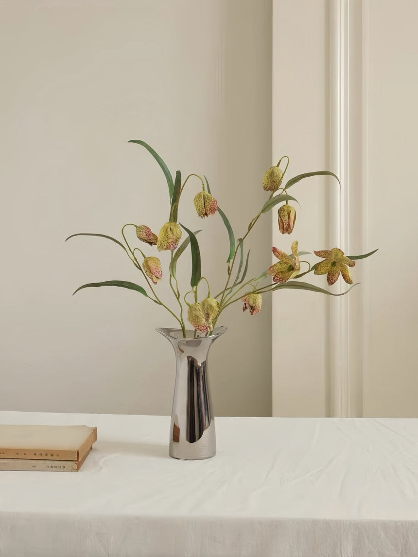 Handcrafted Silver-Glaze Ceramic Vase