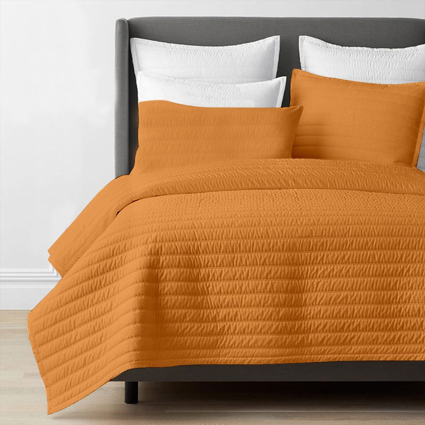 Channel stitch - Linen Cotton Quilt Sets