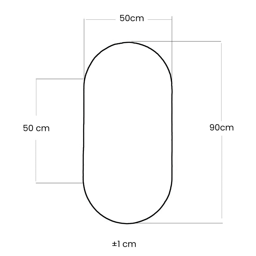 Oval Mirror Polished Edge