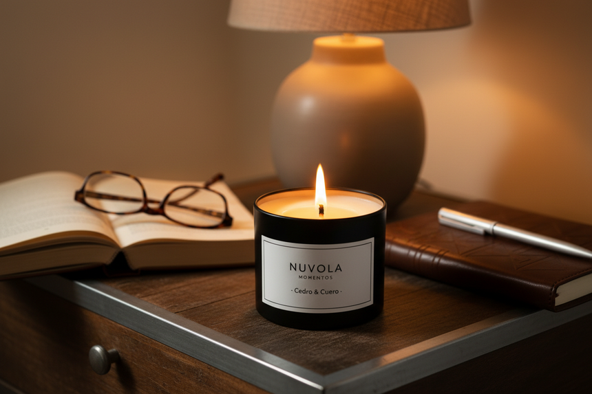 Candle Cedar & Leather / Black Coffee – Black Tin