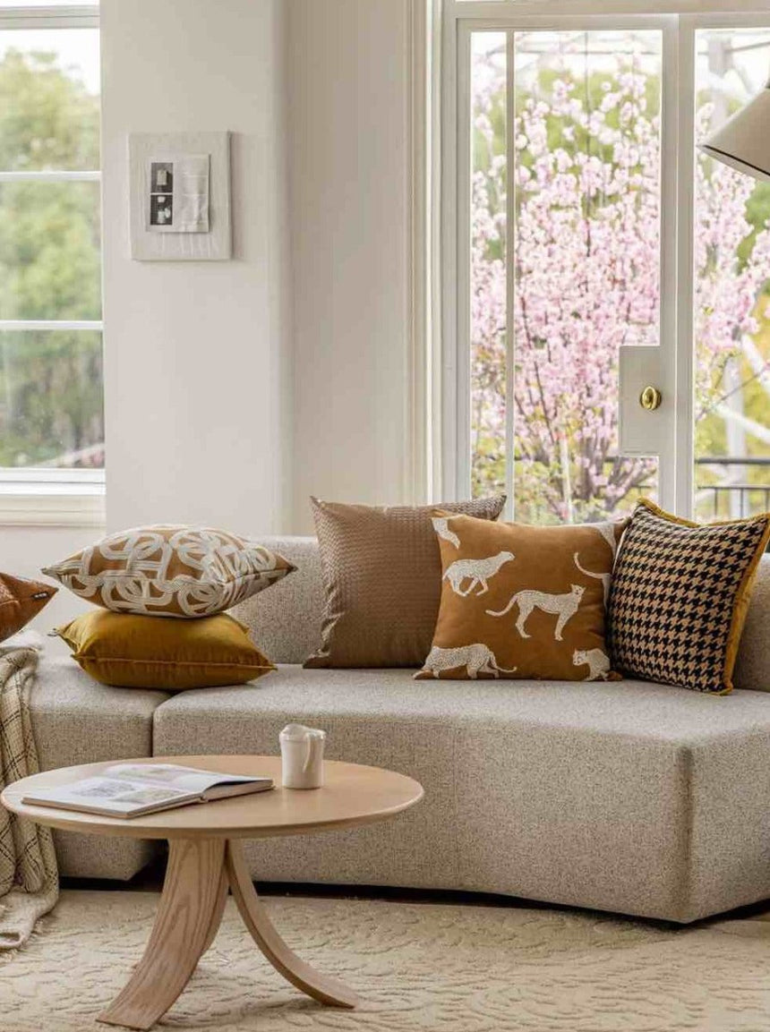 Safari Decorative Terracotta Throw Pillowcase, Earthy Tone Modern Fall Decors