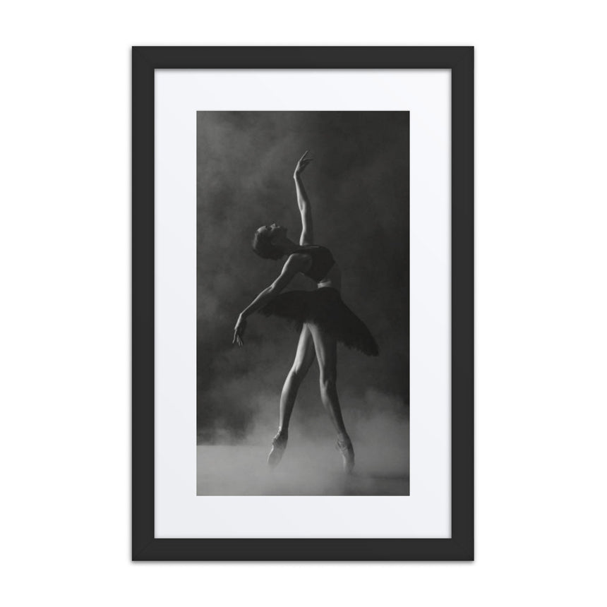 Tutu Noir | Dance-Art Framed Poster #65 (23.5" H x 17.5" W)