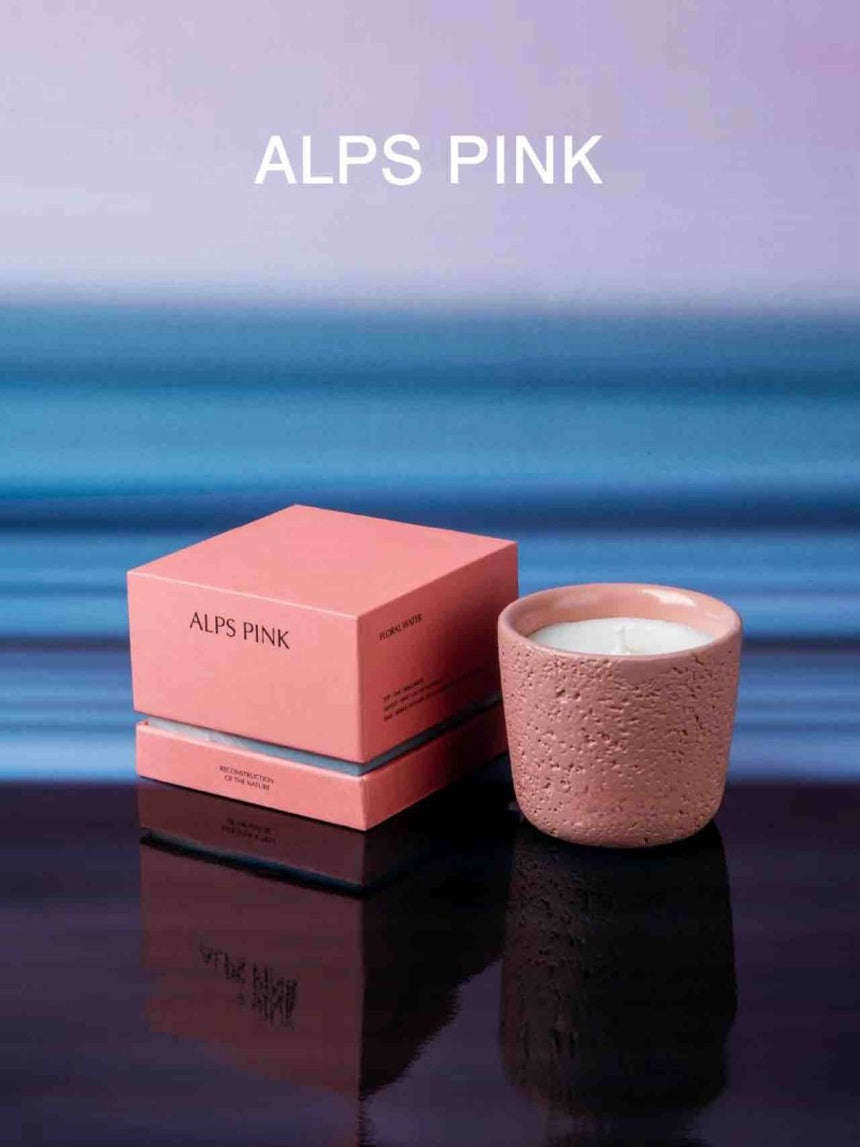Wood Wick Soy Wax Candle, Alps Pink