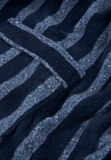 Bathrobe Fleece-Lined Printed, Blue, Style 0608