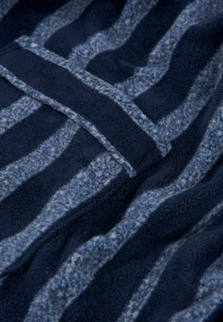 Bathrobe Fleece-Lined Printed, Blue, Style 0608
