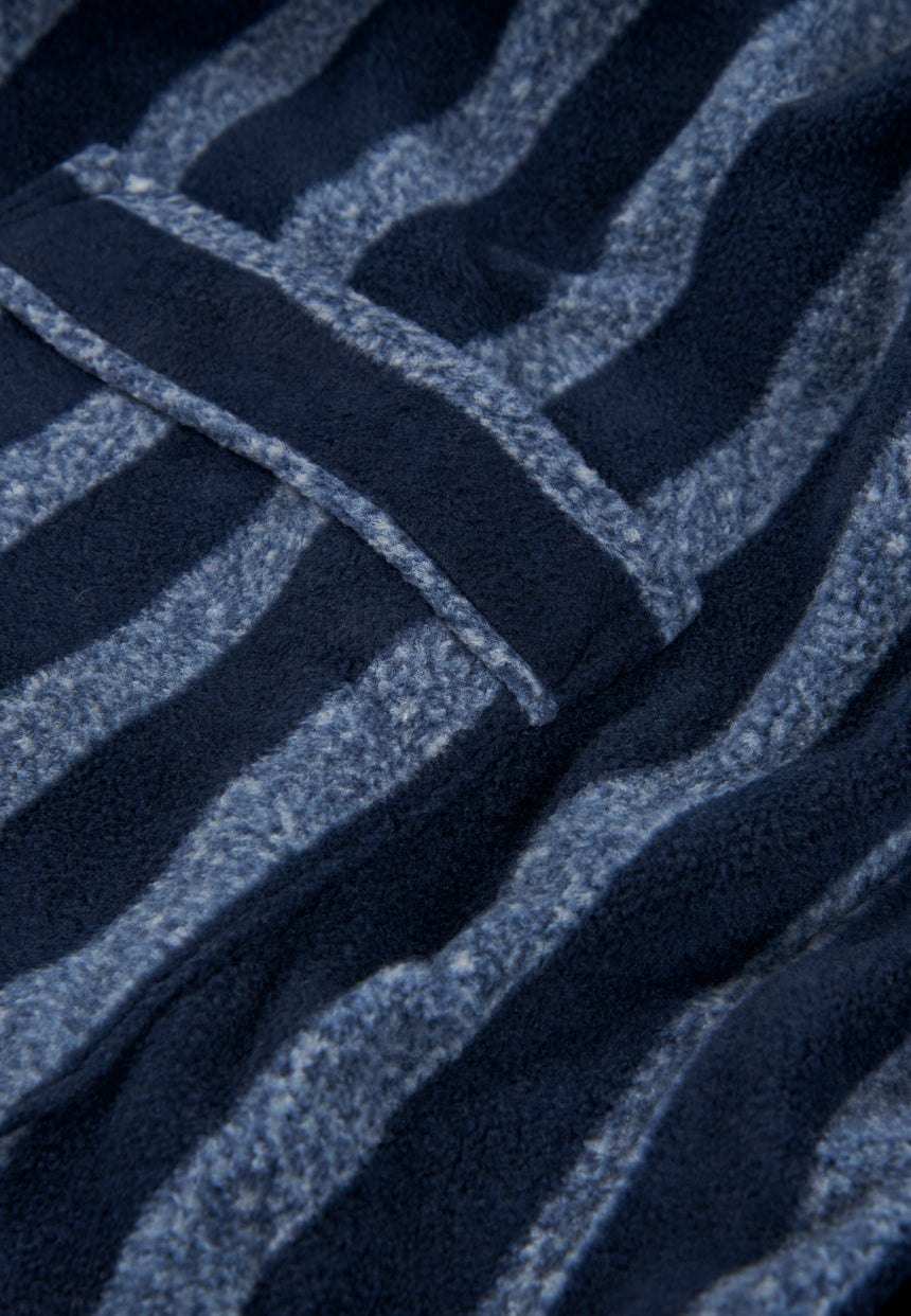 Bathrobe Fleece-Lined Printed, Blue, Style 0608