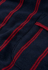 Bathrobe Fleece-Lined Printed, Blue