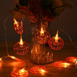 Pumpkin LED String Lights, 1.5 m, 2 Pieces