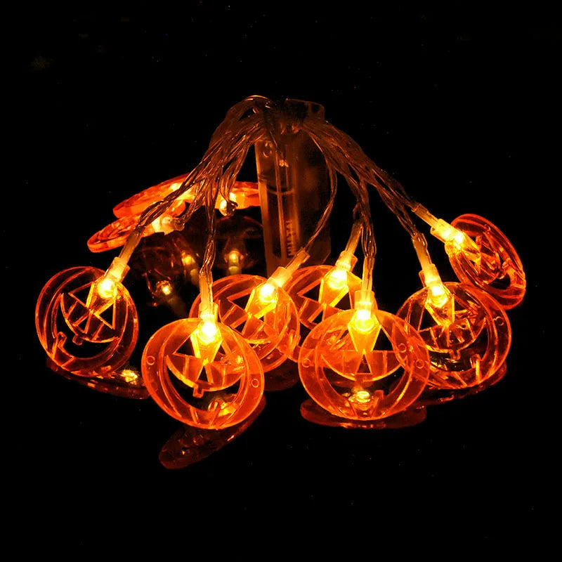 Pumpkin LED String Lights, 1.5 m, 2 Pieces