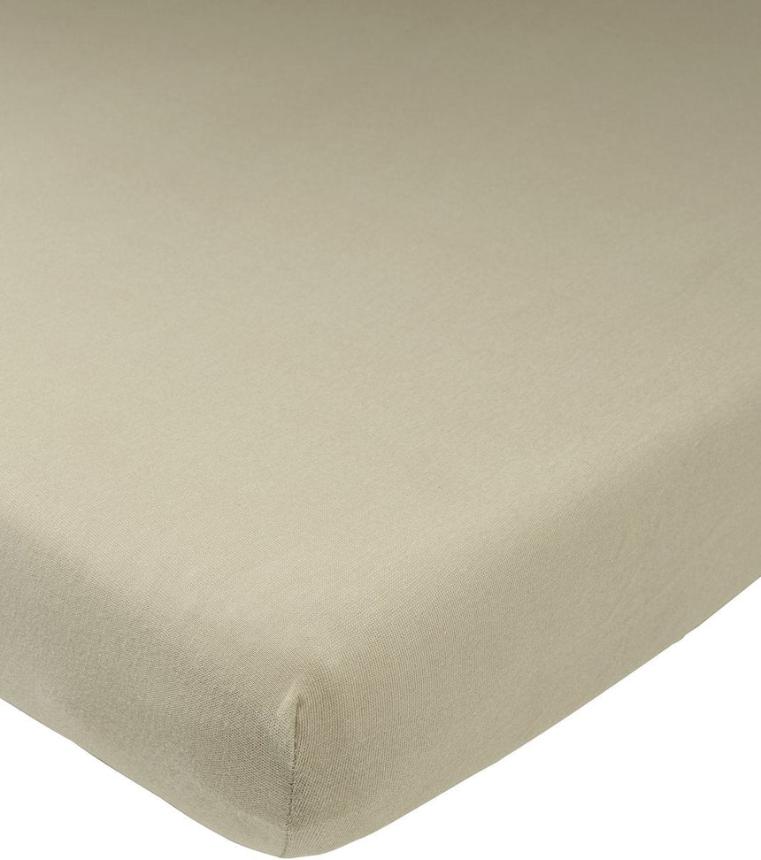 Meyco baby uni fitted sheet crib - taupe - 60x120cm